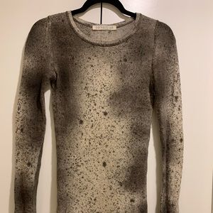 Parker blue green and beige cashmere sweater size s